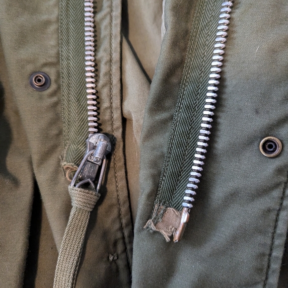 Vintage Army M-65 Field Coat Jacket 70s Sz long small / medium - Picture 5 of 10